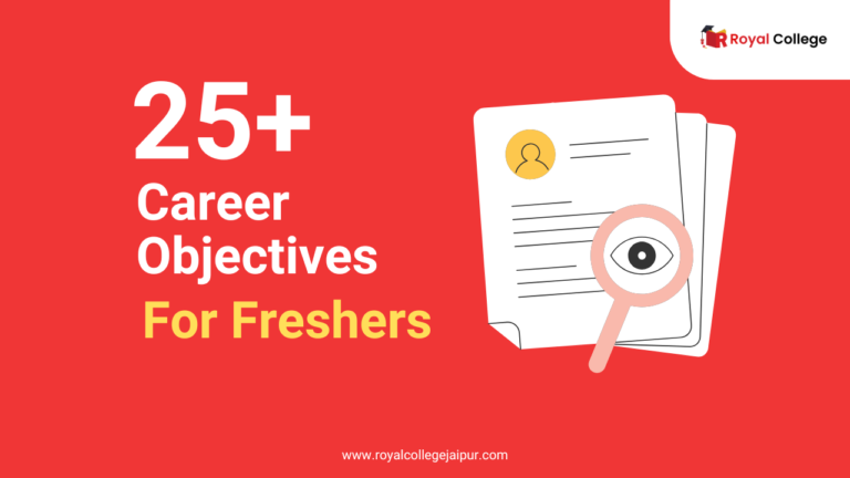 A blog banner image for Career Objective for Resume for Freshers article